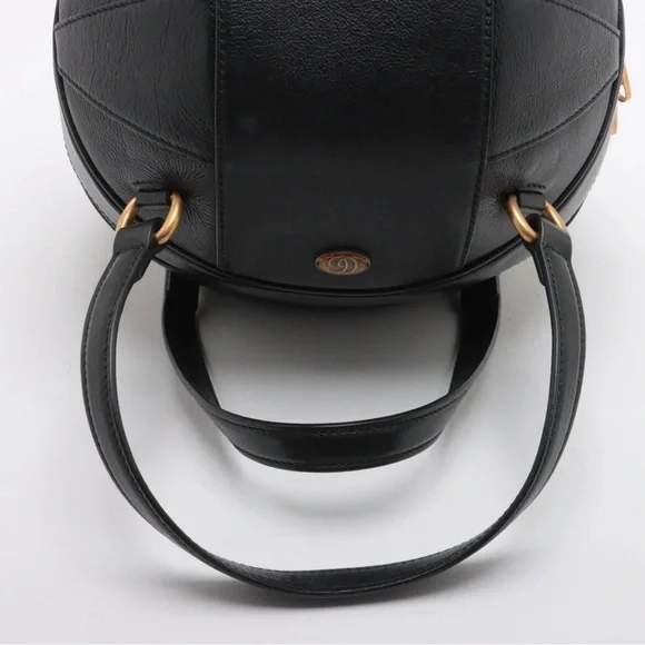 Gucci Basketball Shaped Hand Bag - Black Leather - Picture 5 of 11